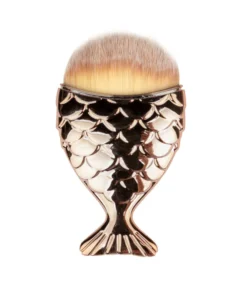 GLOSSIQ Visvormige Dust Brush – Goud – Make-up & Nagelstofkwast – Ultradichte Zachte Haren – Luxe Design