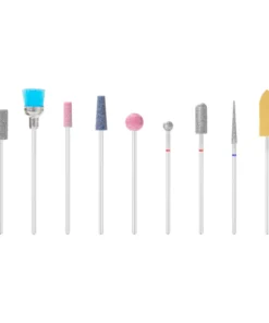 GLOSSIQ Frezenset 9-delig – Diamant, Steen & Rubber – Voor Polijsten, Combi Manicure & Kunstnagels