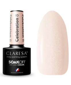GLOSSIQ x CLARESA Celebration 8 – 5g | Gellak voor Elegante & Tijdloze Manicures
