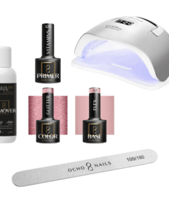 GLOSSIQ Gellak Starterset – Grey Sparkle Edition